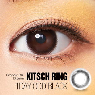 【I-SHA】 KitschRing 1day Odd Black  【アイシャ】 キッチュリング ワンデー オッドブラック