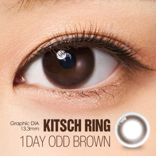 【I-SHA】 KitschRing 1day Odd Brown 【アイシャ】 キッチュリング ワンデー オッドブラウン