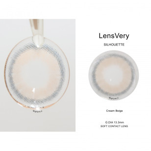 Lensvery Silhouette Cream Beige Monthly 실루엣 크림 베이지