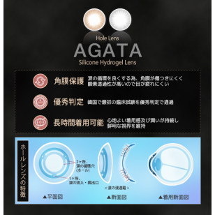 Mitunolens Agata Gray アガタグレー 1年用 14.3mm