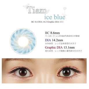 Mitunolens Tiam Ice Blue ティアム・アイスブルー 1年用 14.2mm