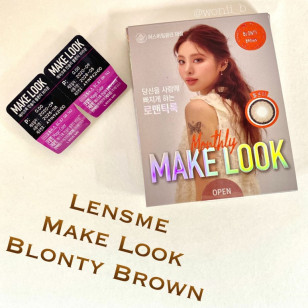 【散光】Lensme Make Look Torica Blonty Brown 메이크룩 블론티 브라운(난시교정용) 每月抛棄散光彩妝隱形眼鏡