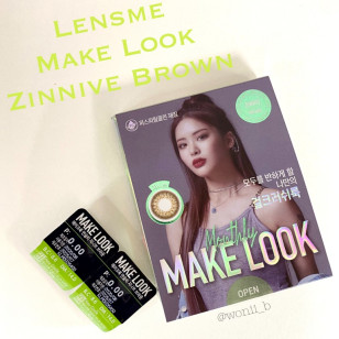 【散光】Lensme Make Look Torica Zinnive Brown 메이크룩 지니브 브라운(난시교정용) 每月抛棄散光彩妝隱形眼鏡