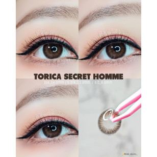 【散光】Lensme Torica Secret Homme Choco 토리카 시크릿 옴므 쵸코 (난시 교정용) 每月抛棄散光彩妝隱形眼鏡