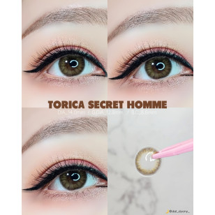 【散光】Lensme Torica Secret Homme Brown 토리카 시크릿 옴므 브라운 (난시 교정용) 每月抛棄散光彩妝隱形眼鏡
