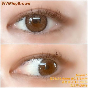 【散光】Olens Vivi Ring Monthly Brown 每月抛棄散光彩妝隱形眼鏡 비비링 토릭 브라운 [난시용]