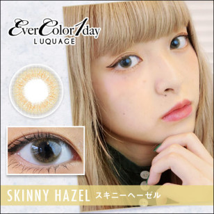 (EL1007)EverColor 1day LUQUAGE Skinny Hazel 10片裝 エバーカラーワンデールクアージュ スキニーヘーゼル