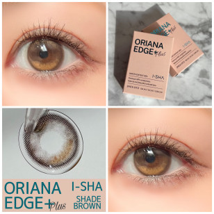 【I-SHA】Oriana Edge Plus Yearly SHADE BROWN 14.5mm 【アイシャレンズ 】オリアナエッジプラスシェードブラウン