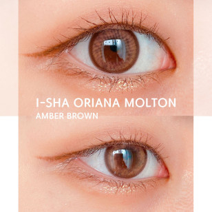 【I-SHA】Oriana Molton Amber Brown 1day 【アイシャレンズ 】オリアナモルトンアンバーブラウン ワンデー