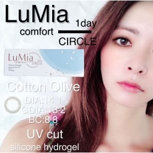 [DIA 14.1 47%]LuMia comfort 1day CIRCLE Cotton Olive ルミア コンフォートワンデーサークル コットンオリーブ
