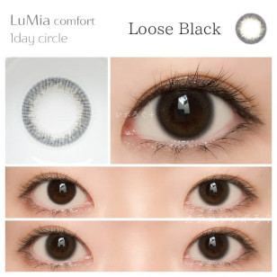 [DIA 14.1 47%]LuMia comfort 1day CIRCLE Loose Black ルミア コンフォートワンデーサークル ルースブラック