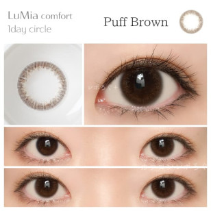 [DIA 14.1 47%]LuMia comfort 1day CIRCLE Puff Brown ルミア コンフォートワンデーサークル パフブラウン
