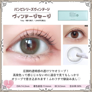 AngelColor Vintage 1day Sage エンジェルカラーバンビヴィンテージワンデー ヴィンテージセージ