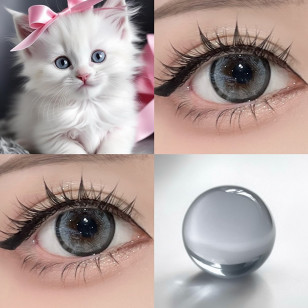 [1Day and 1Month]Honey Kiss Cat Gray ハニーキス ちゅるんキャットグレー