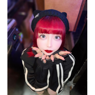 [1Day and 1Month]Honey Kiss Cat Gray ハニーキス ちゅるんキャットグレー