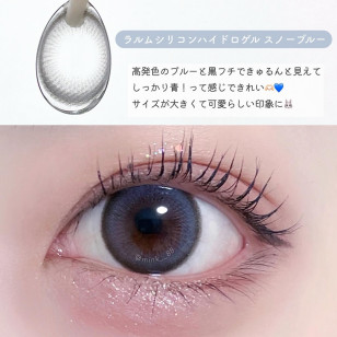 LARME Silicone Hydrogel 1 Day W MOIST Snow Blue ラルムシリコンハイドロゲルダブルモイストUV スノーブルー