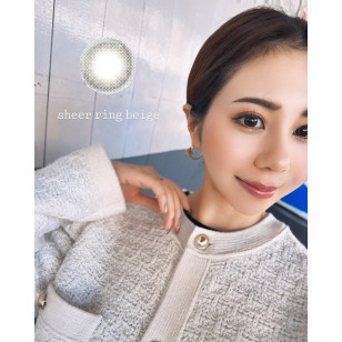 LARME Silicone Hydrogel 1 Day W MOIST Sheer Ring Beige ラルムシリコンハイドロゲルダブルモイストUV シアーリングベージュ