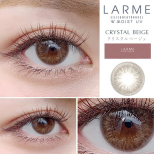 LARME Silicone Hydrogel 1 Day W MOIST Crystal Beige ラルムシリコンハイドロゲルダブルモイストUV クリスタルベージュ