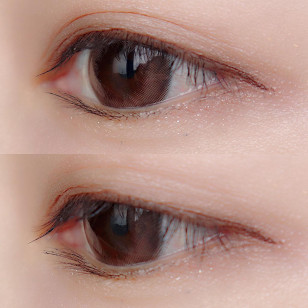 LARME Silicone Hydrogel 1 Day W MOIST Seethrough Taupe ラルムシリコンハイドロゲルダブルモイストUV シースルートープ 