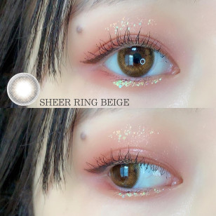 LARME Silicone Hydrogel 1 Day W MOIST Sheer Ring Beige ラルムシリコンハイドロゲルダブルモイストUV シアーリングベージュ