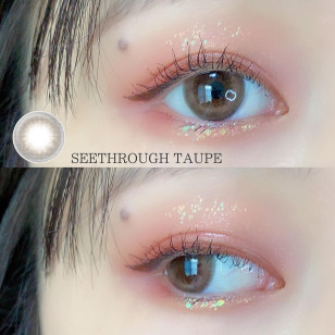 LARME Silicone Hydrogel 1 Day W MOIST Seethrough Taupe ラルムシリコンハイドロゲルダブルモイストUV シースルートープ 