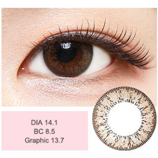 Mitunolens Natural2 Color Brown  ナチュラル2カラーブラウン 1年用14.1mm