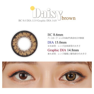 Mitunolens Daisy Brown デイジーブラウン 1年用 15.0mm 