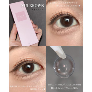 [預訂7-10天]Revia 1day Nui Brown レヴィア ワンデー ヌイブラウン