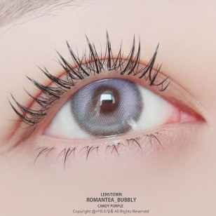 【散光】Lenstown Romantea Bubbly Candy Purple 로맨티버블리 캔디퍼플(난시용) 6months