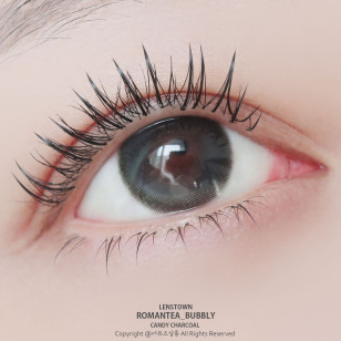 【散光】Lenstown Romantea Bubbly Candy Chacoal 로맨티버블리 캔디차콜(난시용) 6months