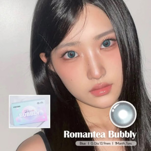 【散光】Lenstown Romantea Bubbly Candy Blue 로맨티버블리 캔디블루(난시용) 6months